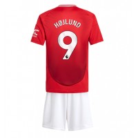 Manchester United Rasmus Hojlund #9 Heimtrikotsatz Kinder 2024-25 Kurzarm (+ Kurze Hosen)